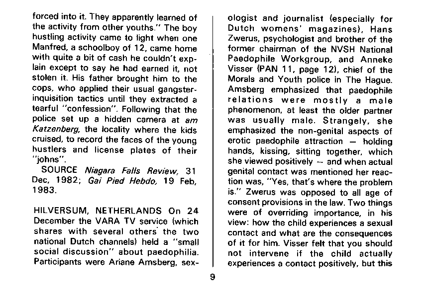 P.A.N. - Paedo Alert News, Number 15, March 1983, page 9