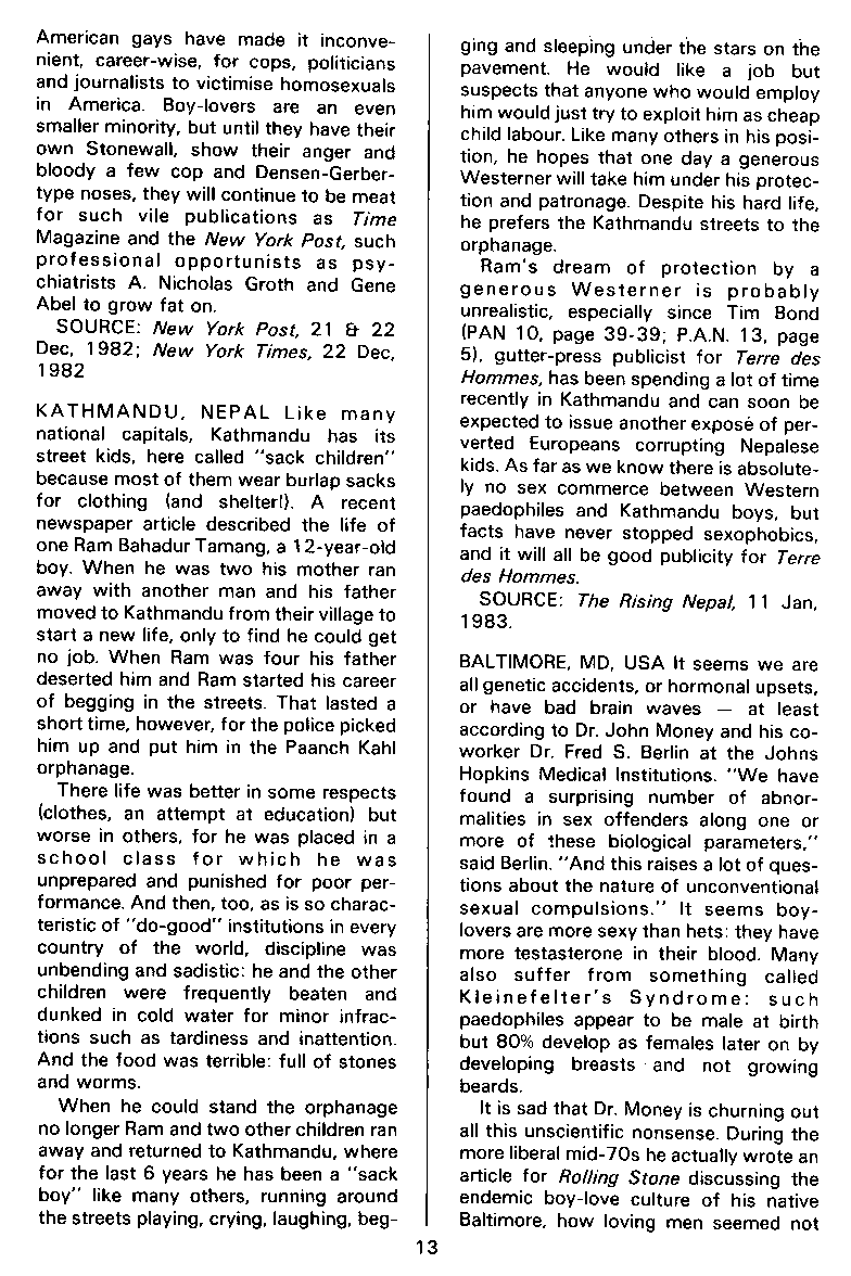 P.A.N. - Paedo Alert News, Number 15, March 1983, page 13