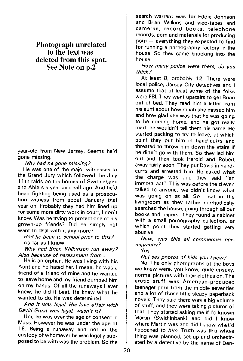 P.A.N. - Paedo Alert News, Number 15, March 1983, page 30