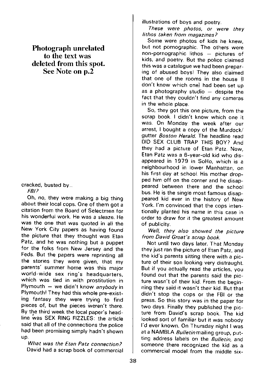 P.A.N. - Paedo Alert News, Number 15, March 1983, page 38
