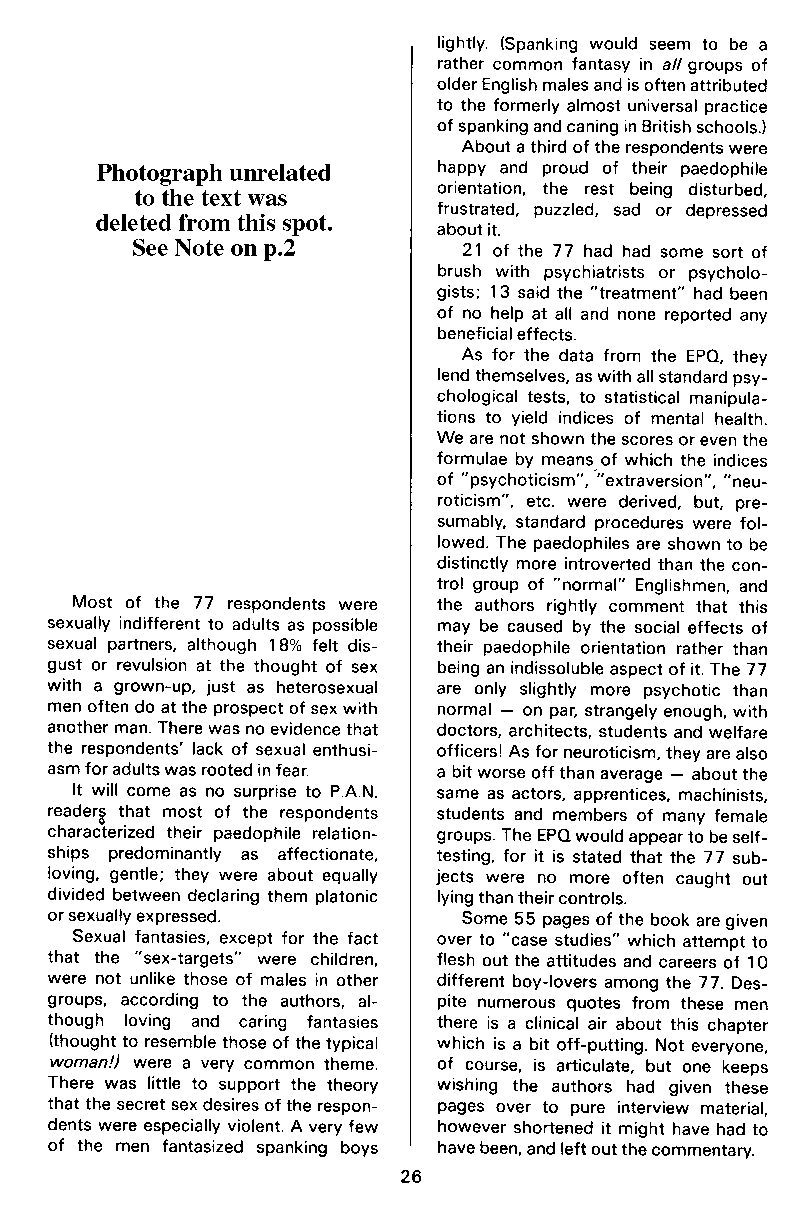 P.A.N. - Paedo Alert News, Number 16, July 1983, page 26
