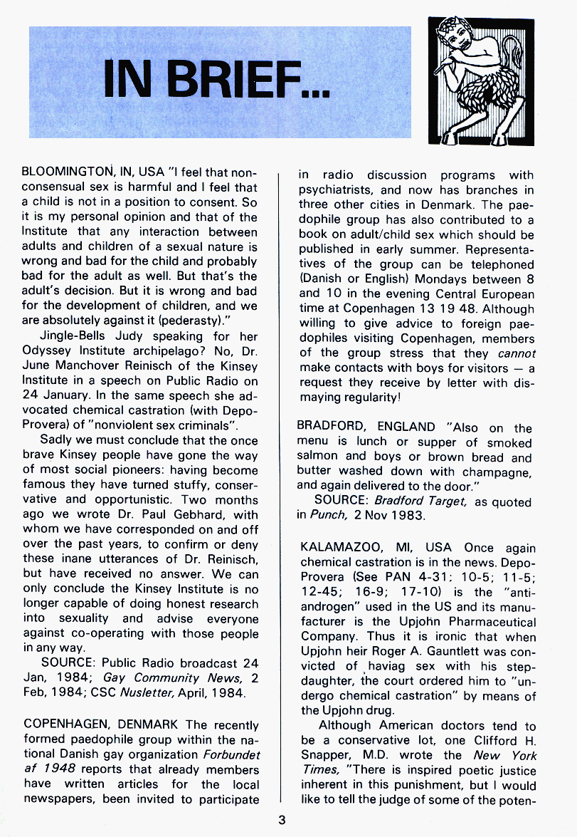 P.A.N. - Paedo Alert News, Number 18, May 1984, page 3
