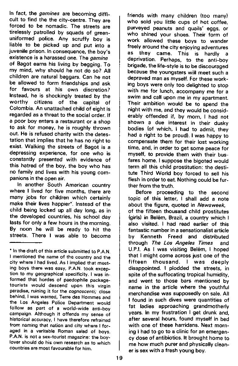 P.A.N. - Paedo Alert News, Number 18, May 1984, page 19