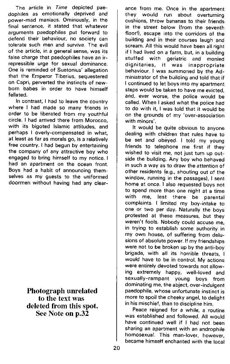 P.A.N. - Paedo Alert News, Number 18, May 1984, page 20