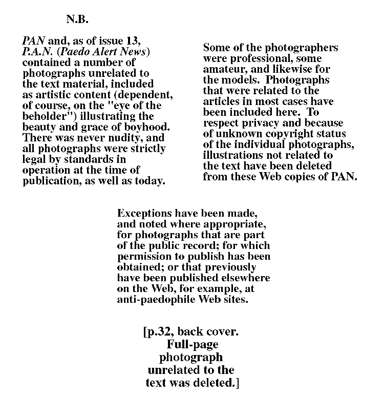 P.A.N. - Paedo Alert News, Number 18, May 1984, page 32