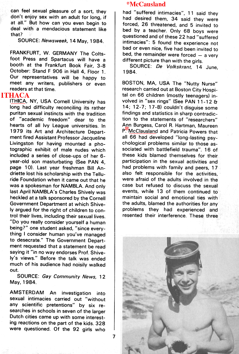 P.A.N. - Paedo Alert News, Number 19, July 1984, page 7