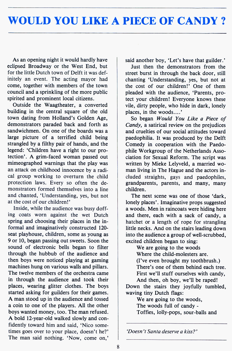 PAN - A Magazine About Boy-Love, Number 2 [Vol.1 No.2], August 1979, page 8