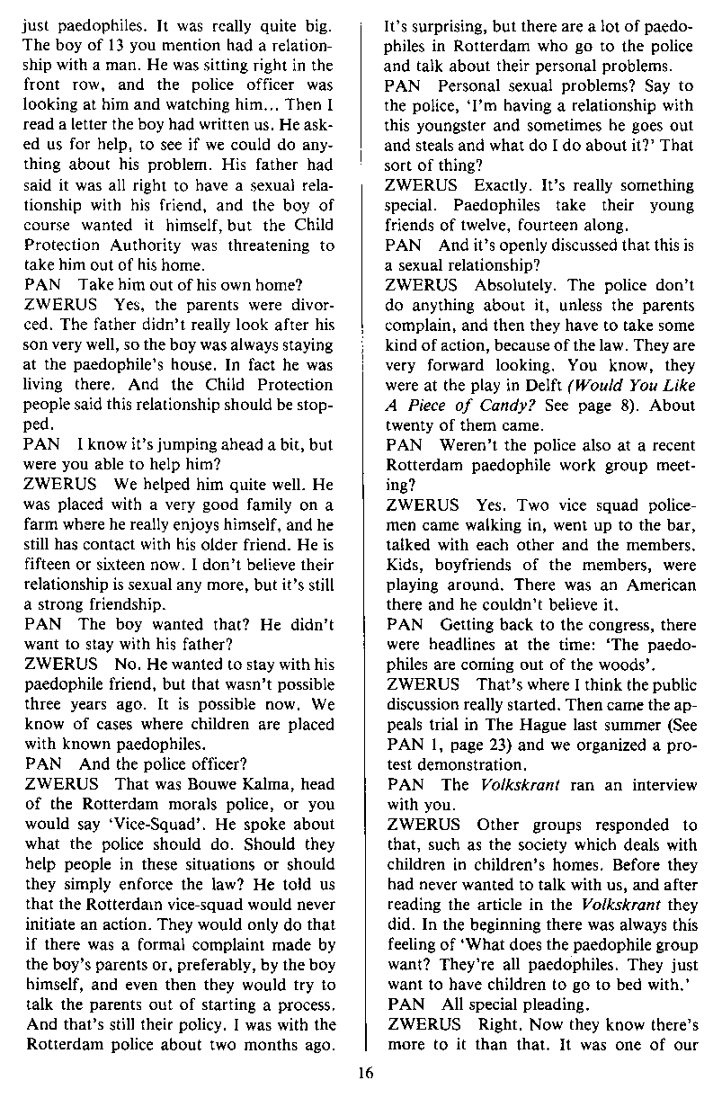 PAN - A Magazine About Boy-Love, Number 2 [Vol.1 No.2], August 1979, page 16