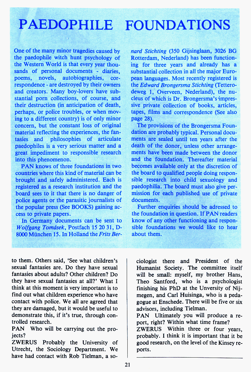 PAN - A Magazine About Boy-Love, Number 2 [Vol.1 No.2], August 1979, page 21