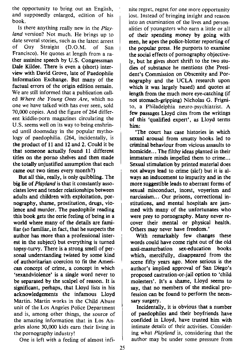 PAN - A Magazine About Boy-Love, Number 2 [Vol.1 No.2], August 1979, page 25