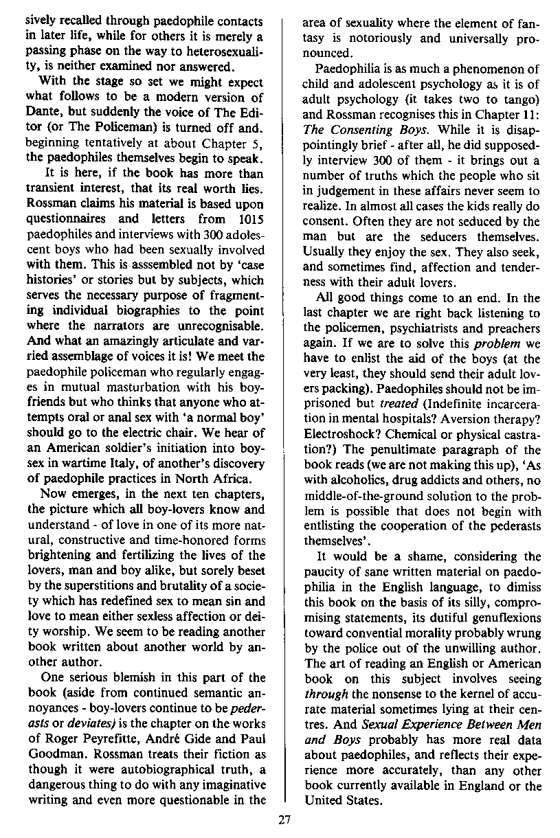PAN - A Magazine About Boy-Love, Number 2 [Vol.1 No.2], August 1979, page 27