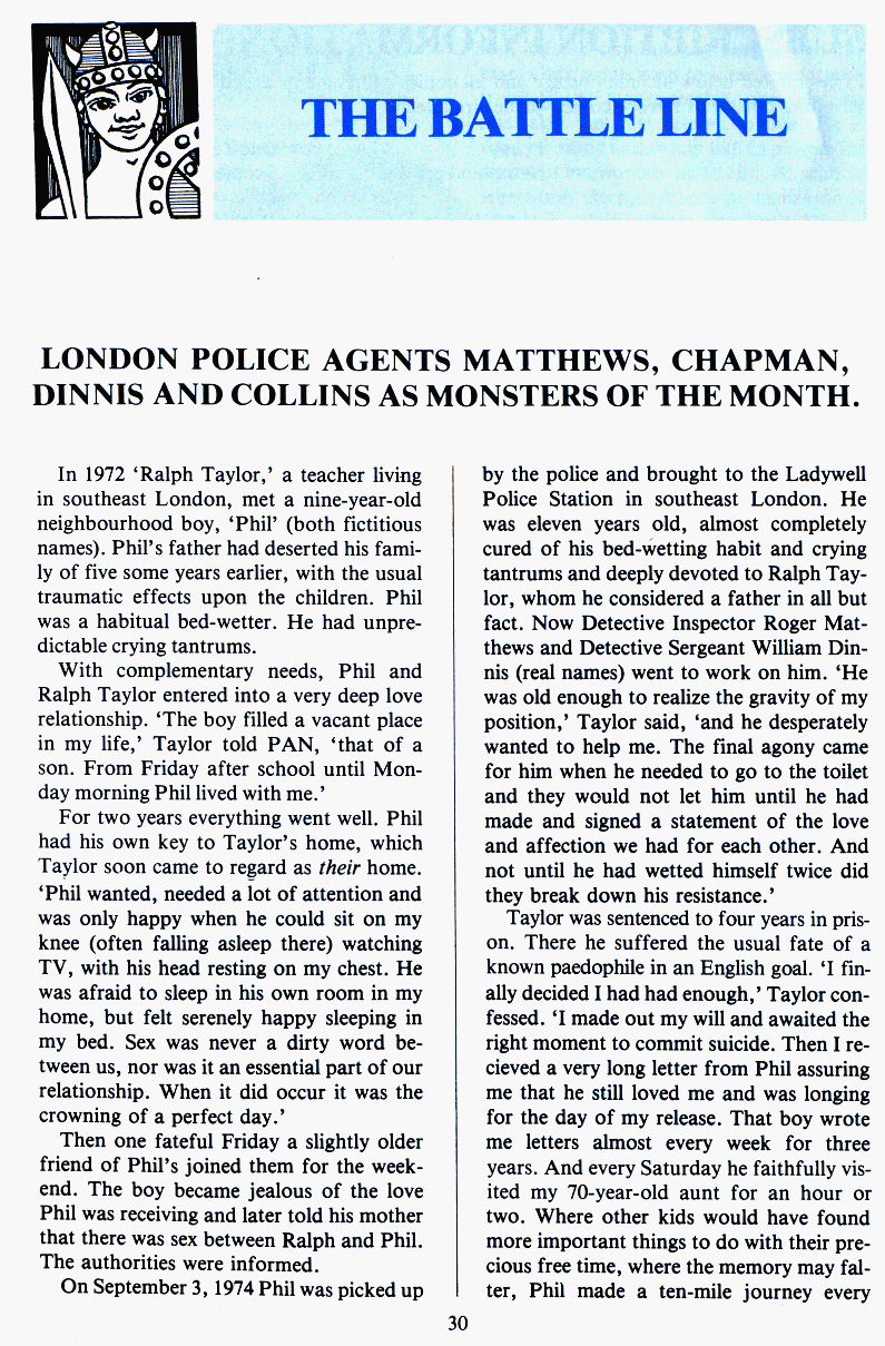 PAN - A Magazine About Boy-Love, Number 2 [Vol.1 No.2], August 1979, page 30