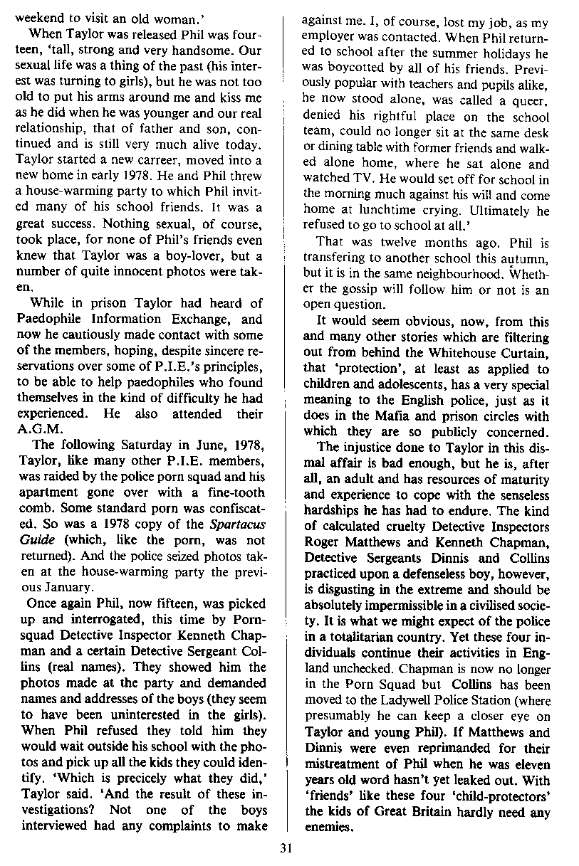 PAN - A Magazine About Boy-Love, Number 2 [Vol.1 No.2], August 1979, page 31