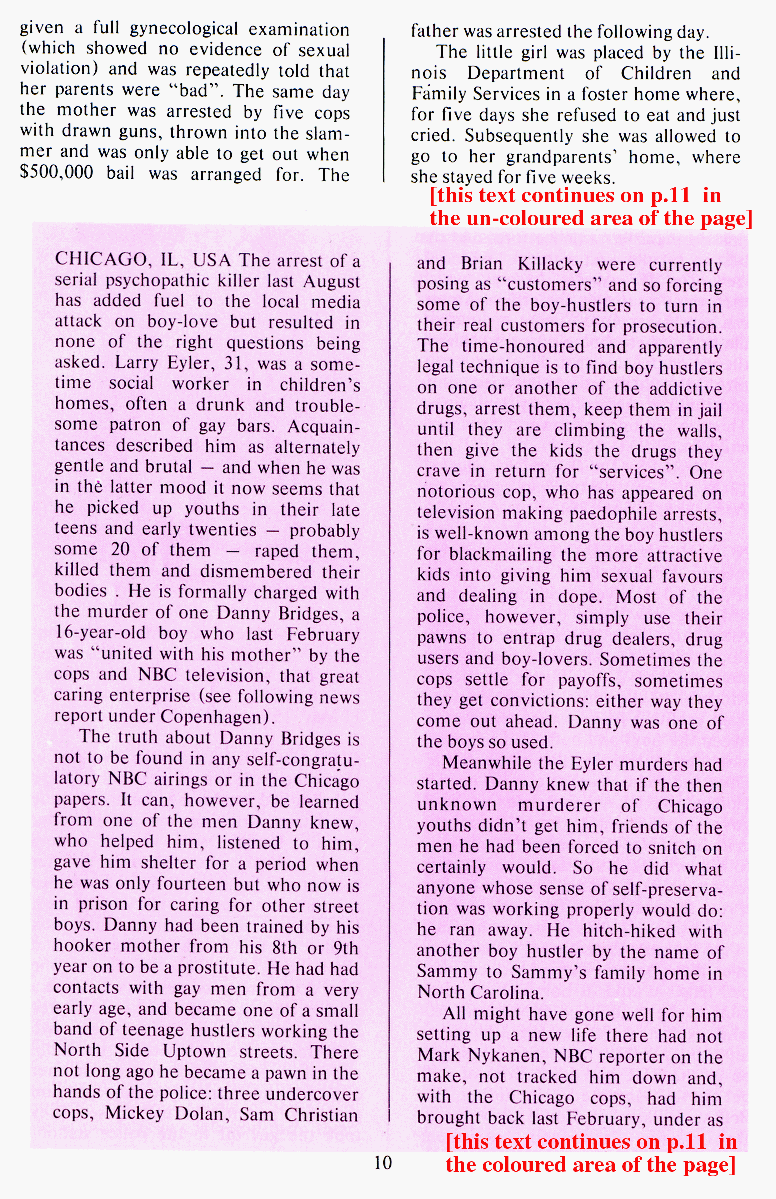 P.A.N. - Paedo Alert News, Number 20, October 1984, page 10