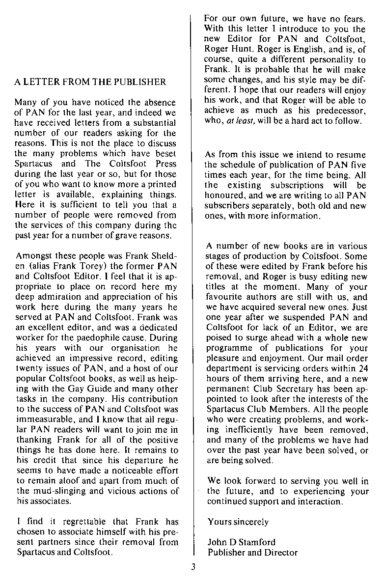 P.A.N. - Paedo Alert News, Number 21, December 1985, page 3