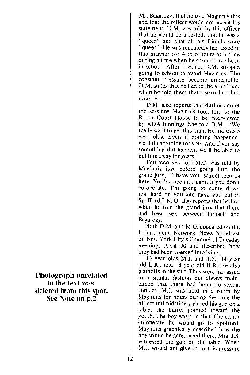 P.A.N. - Paedo Alert News, Number 21, December 1985, page 12