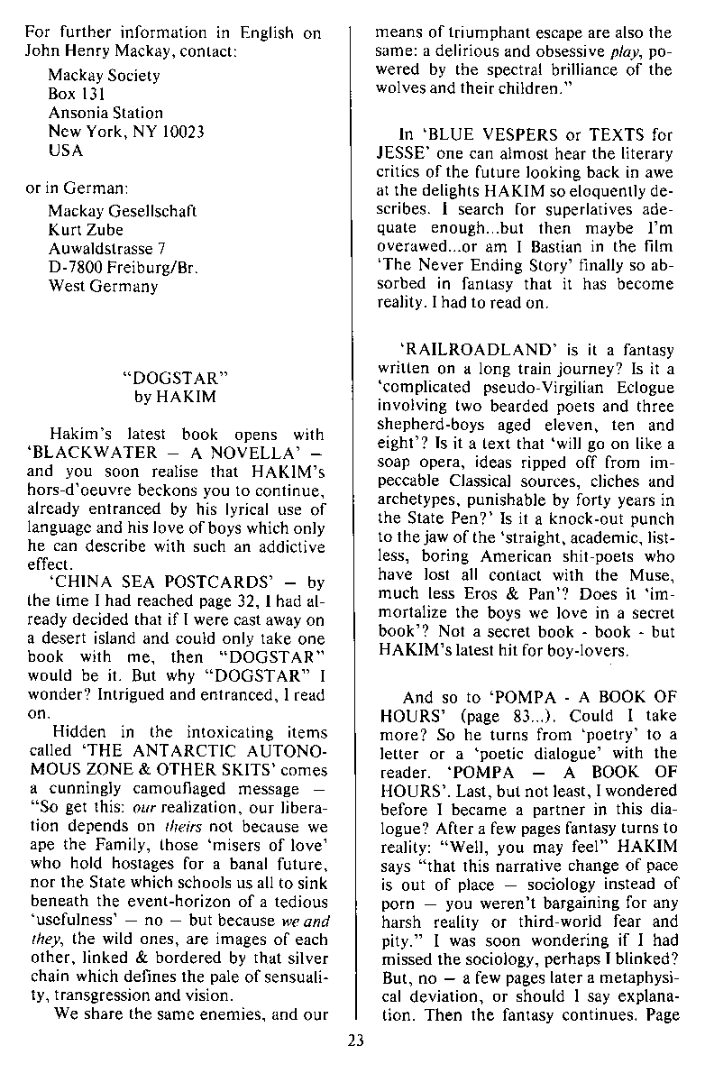 P.A.N. - Paedo Alert News, Number 21, December 1985, page 23