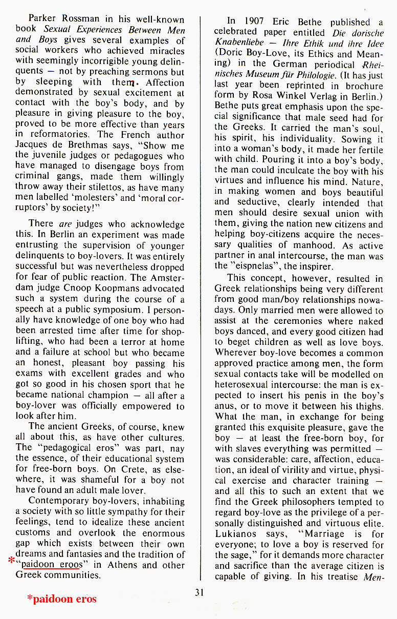 P.A.N. - Paedo Alert News, Number 21, December 1985, page 31