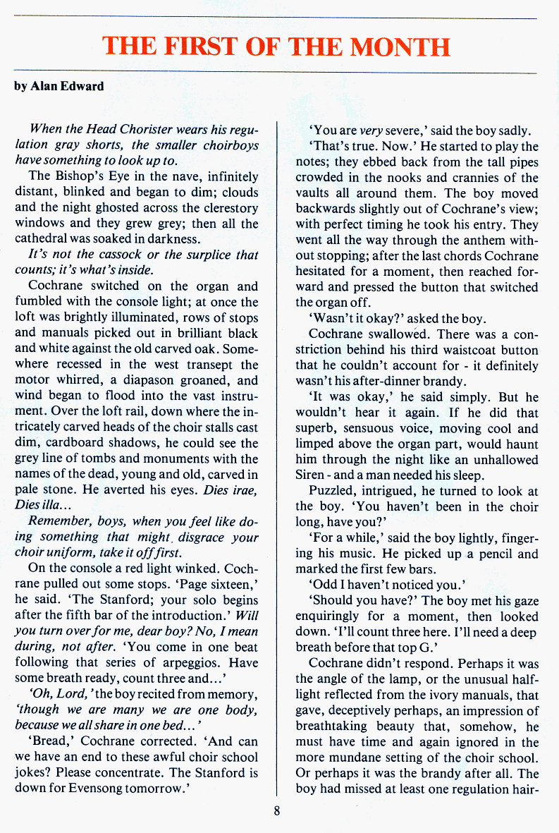 PAN - A Magazine About Boy-Love, Number 3 [Vol.1 No.3], November 1979, page 8