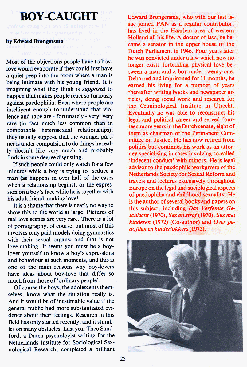 PAN - A Magazine About Boy-Love, Number 3 [Vol.1 No.3], November 1979, page 25