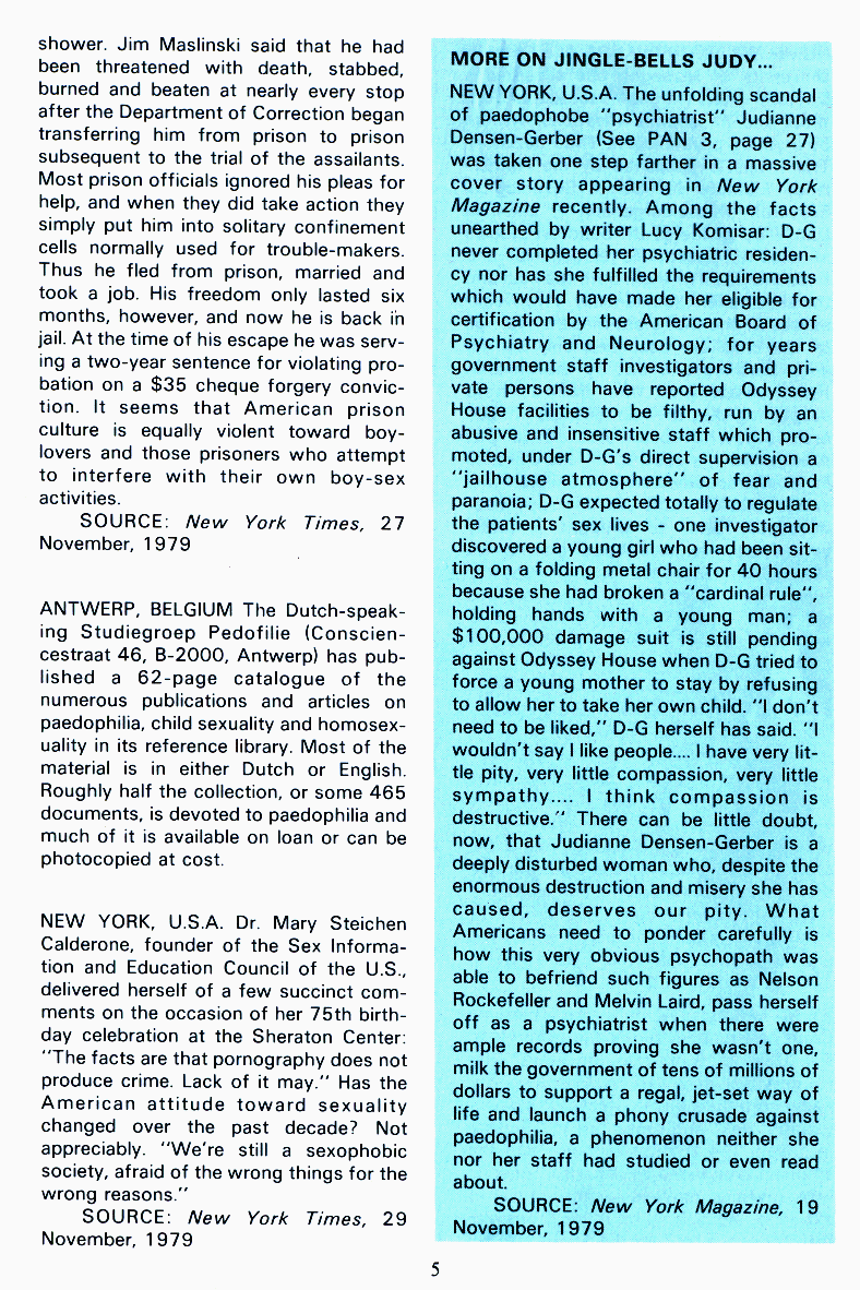 PAN - A Magazine About Boy-Love, Number 4, February 1980, page 5