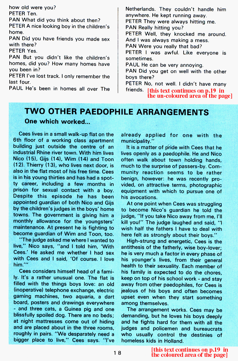 PAN - A Magazine About Boy-Love, Number 4, February 1980, page 18