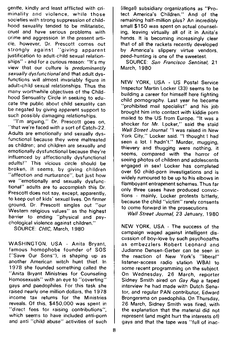 PAN - A Magazine About Boy-Love, Number 5, May 1980, page 8