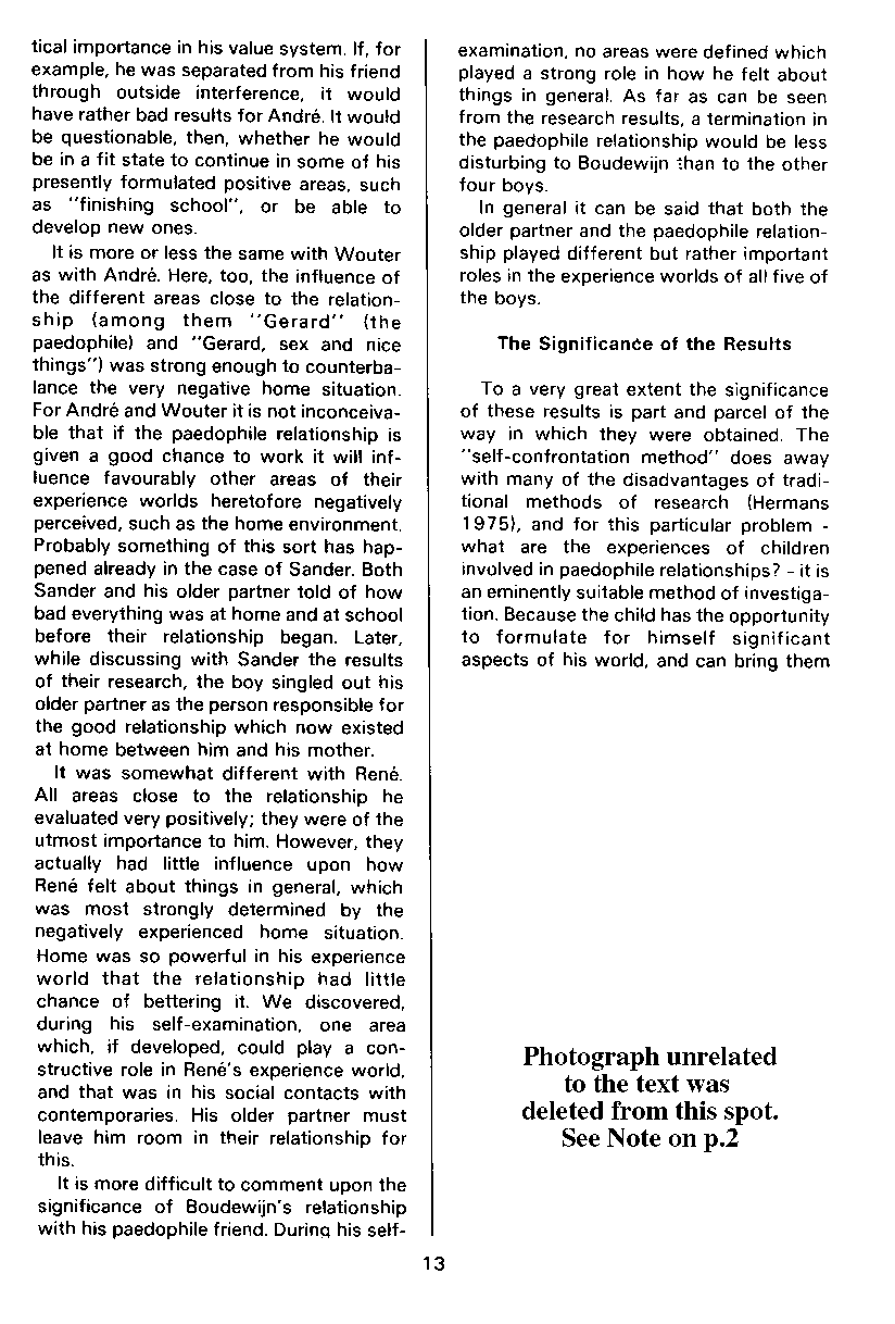 PAN - A Magazine About Boy-Love, Number 5, May 1980, page 13