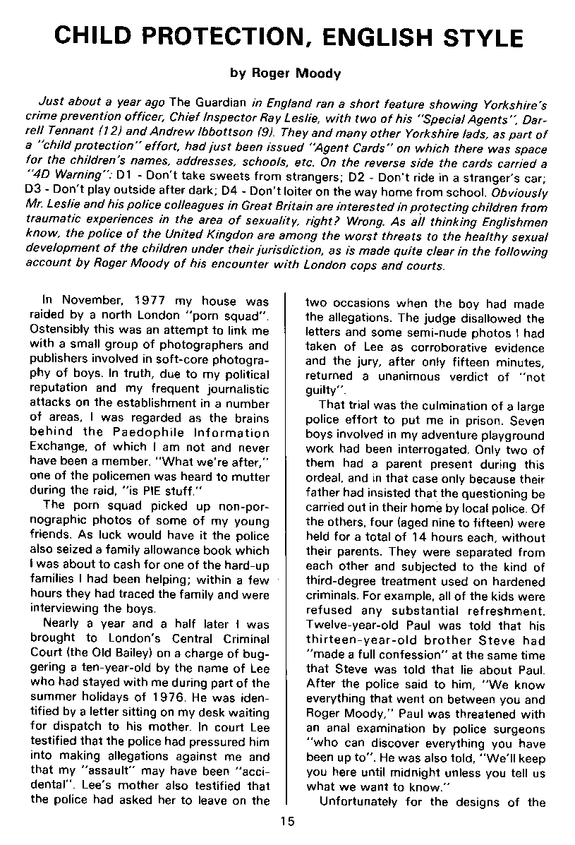 PAN - A Magazine About Boy-Love, Number 5, May 1980, page 15