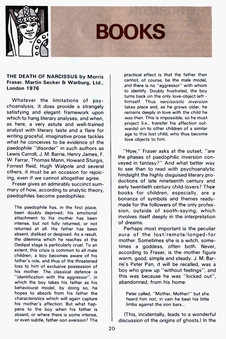 PAN - A Magazine About Boy-Love, Number 5, May 1980, page 20