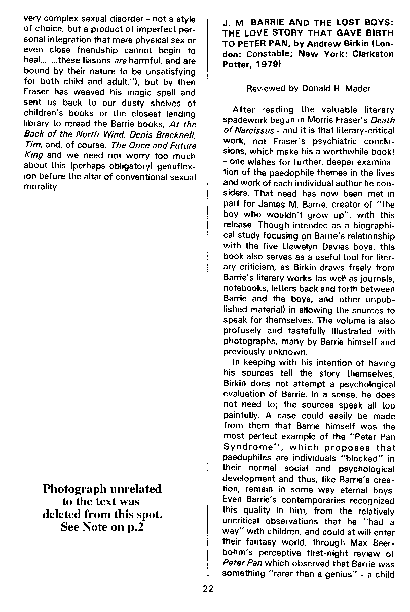 PAN - A Magazine About Boy-Love, Number 5, May 1980, page 22