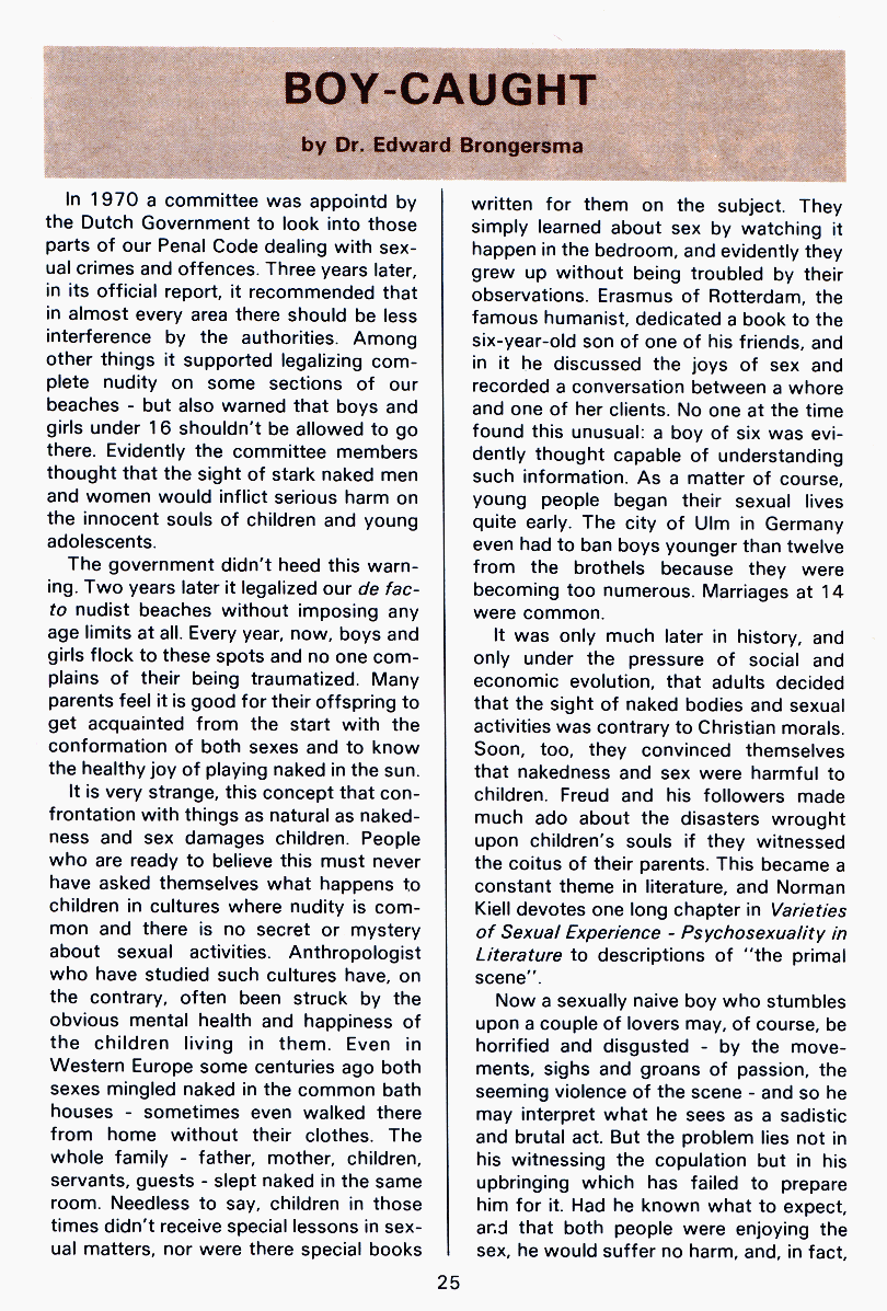 PAN - A Magazine About Boy-Love, Number 5, May 1980, page 25