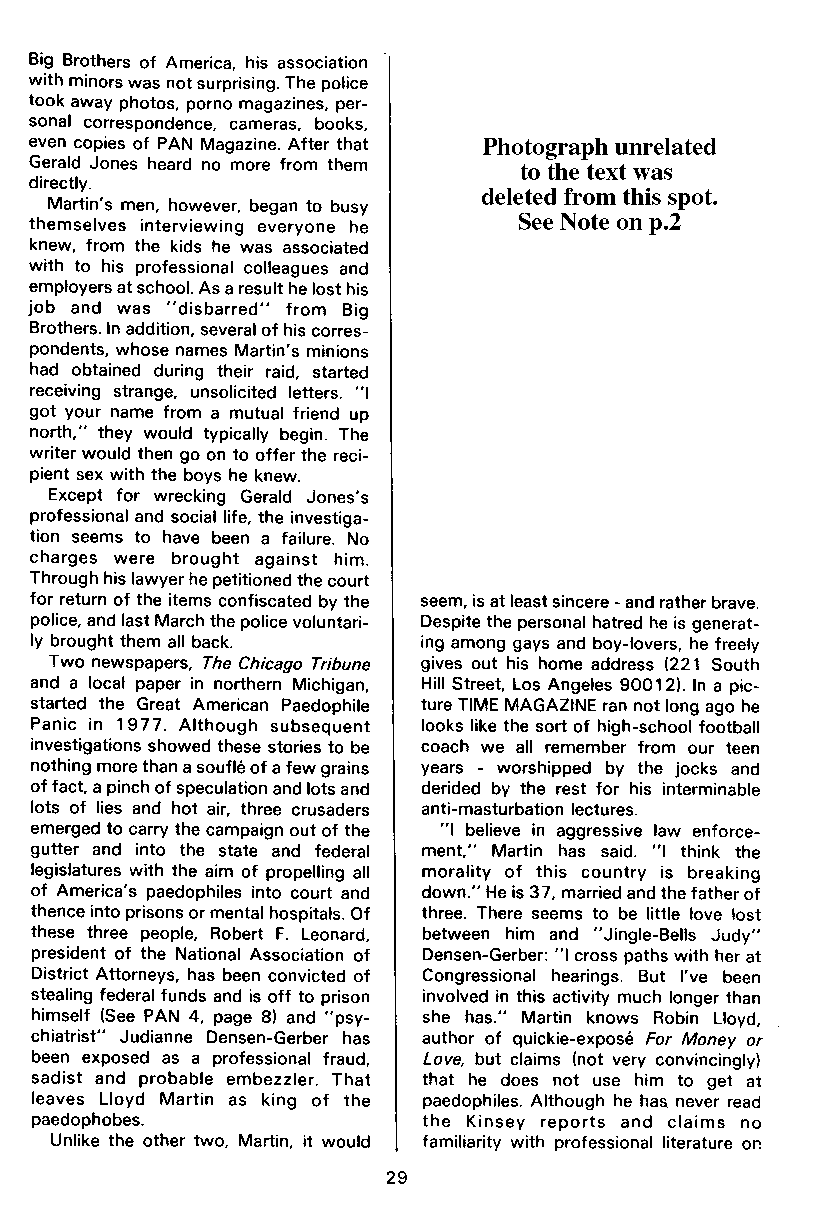 PAN - A Magazine About Boy-Love, Number 5, May 1980, page 29