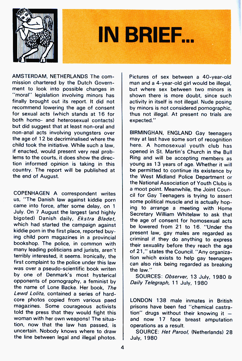 PAN - A Magazine About Boy-Love, Number 6, September 1980, page 4