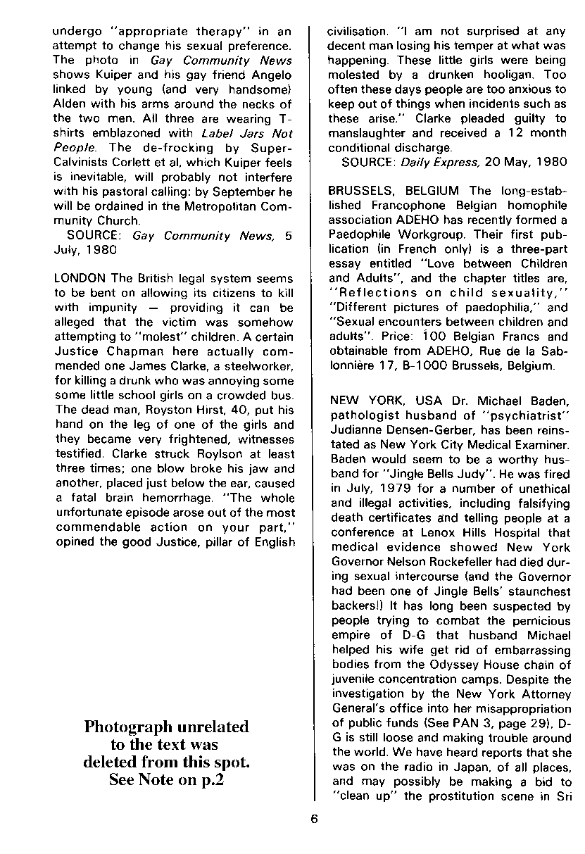 PAN - A Magazine About Boy-Love, Number 6, September 1980, page 6