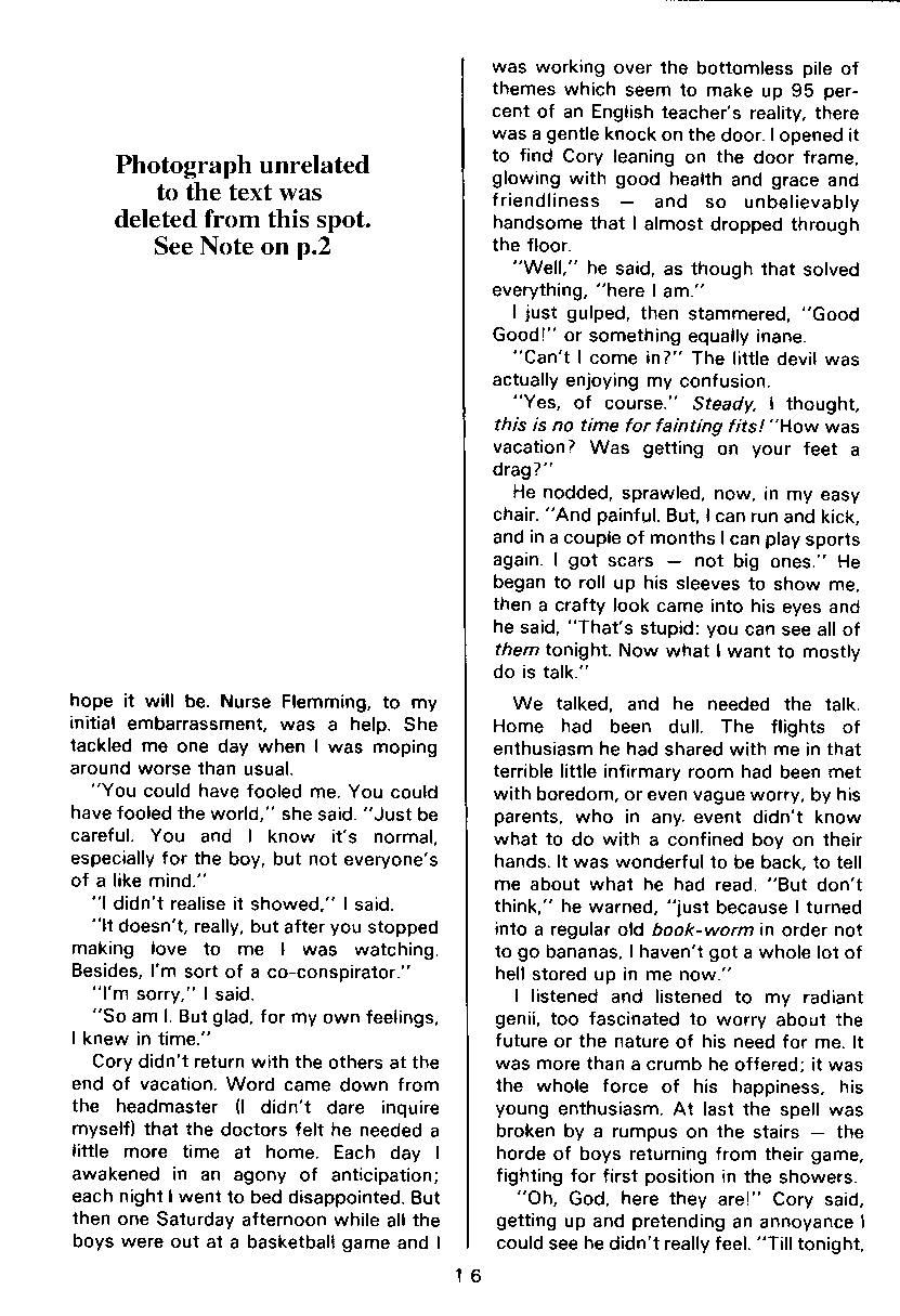 PAN - A Magazine About Boy-Love, Number 6, September 1980, page 16