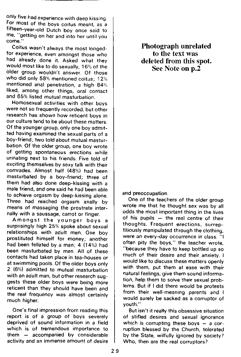 PAN - A Magazine About Boy-Love, Number 6, September 1980, page 29