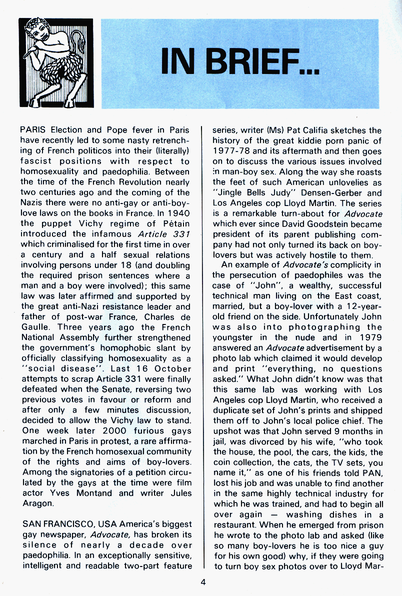 PAN - A Magazine About Boy-Love, Number 7, December 1980, page 4