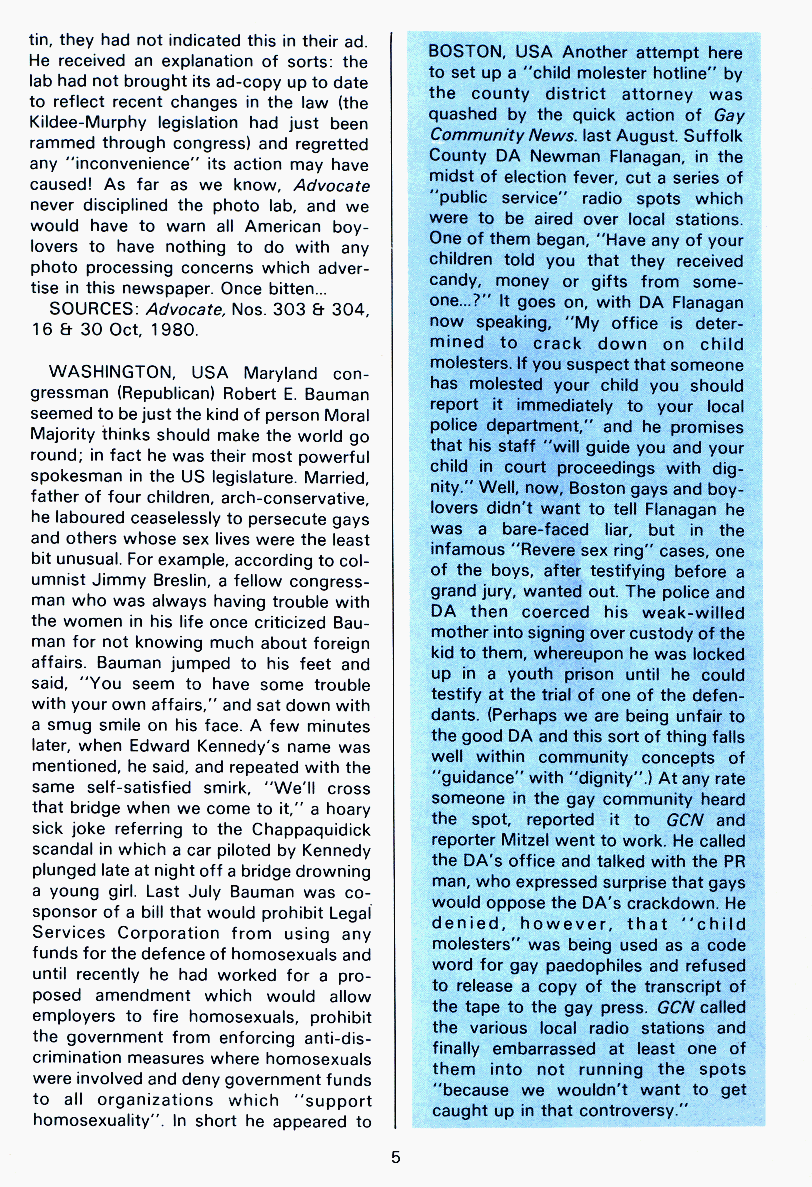 PAN - A Magazine About Boy-Love, Number 7, December 1980, page 5