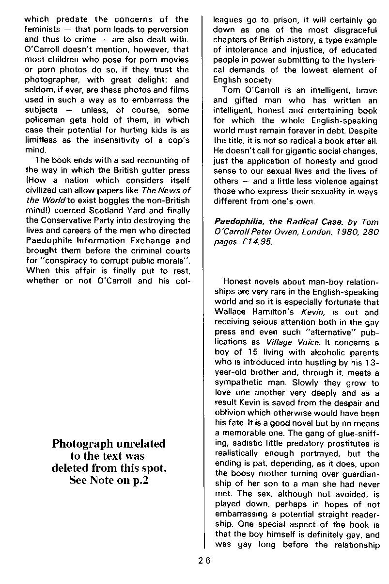 PAN - A Magazine About Boy-Love, Number 7, December 1980, page 26