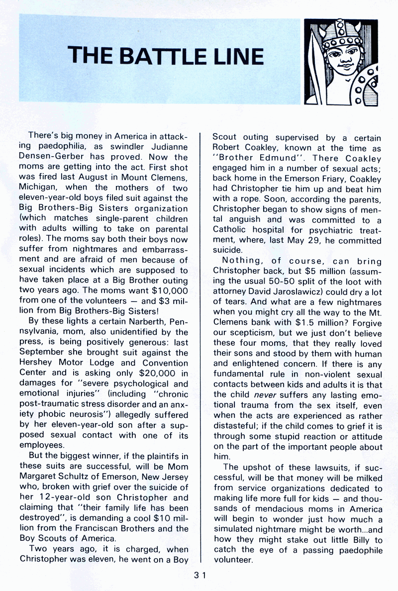 PAN - A Magazine About Boy-Love, Number 7, December 1980, page 31