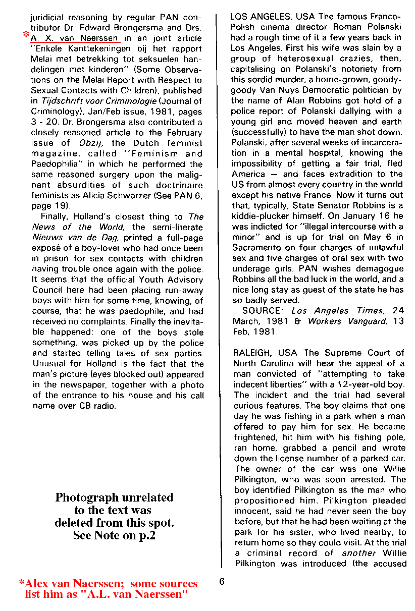 PAN - A Magazine About Boy-Love, Number 8, April 1981, page 6