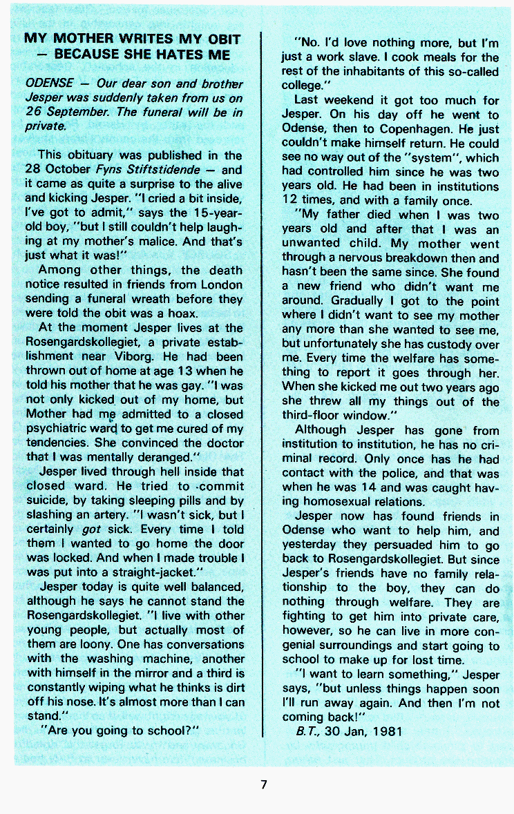 PAN - A Magazine About Boy-Love, Number 8, April 1981, page 7