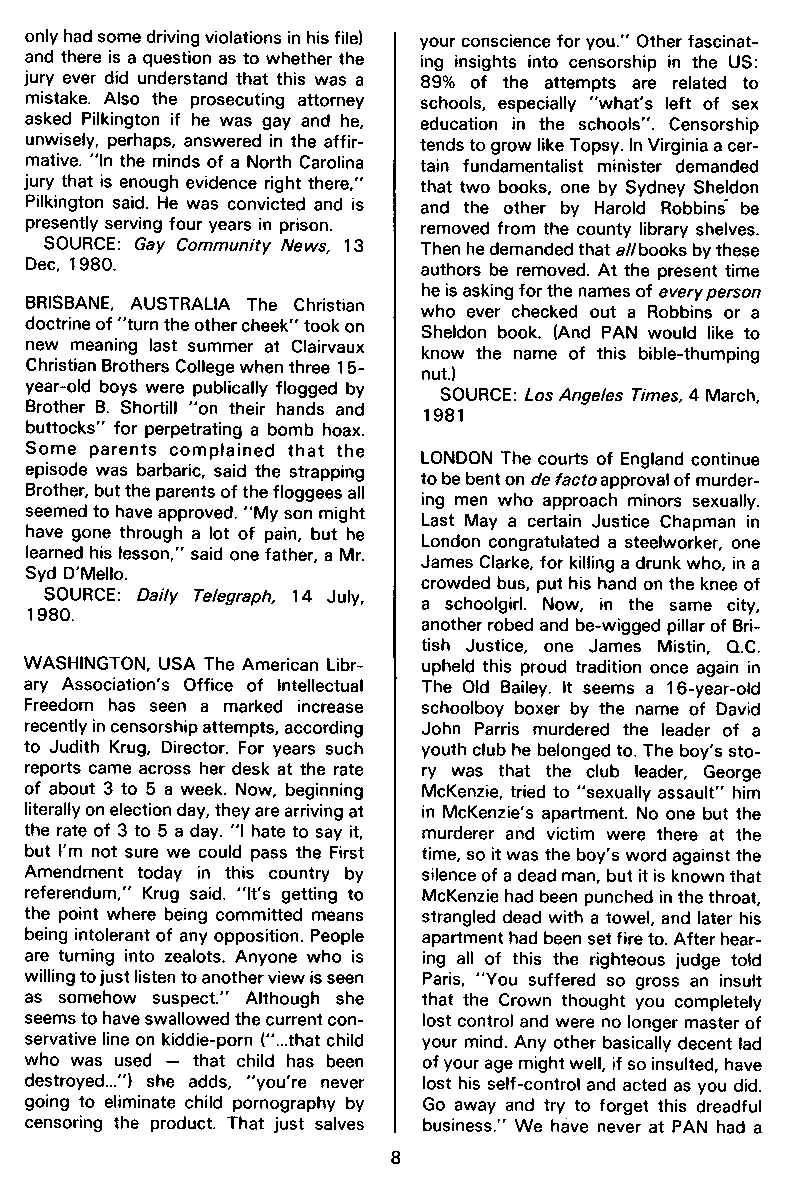 PAN - A Magazine About Boy-Love, Number 8, April 1981, page 8