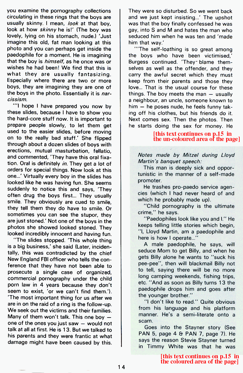 PAN - A Magazine About Boy-Love, Number 8, April 1981, page 14