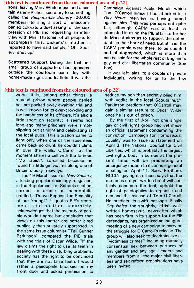 PAN - A Magazine About Boy-Love, Number 8, April 1981, page 23