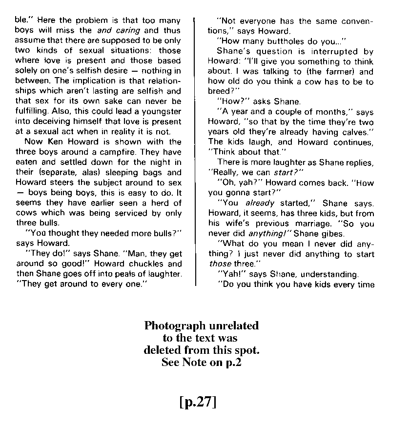 PAN - A Magazine About Boy-Love, Number 8, April 1981, page 27