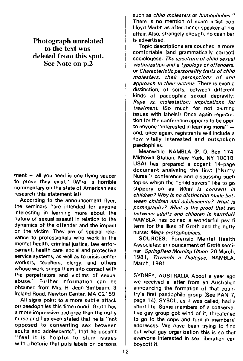 PAN - A Magazine About Boy-Love, Number 9, July 1981, page 12