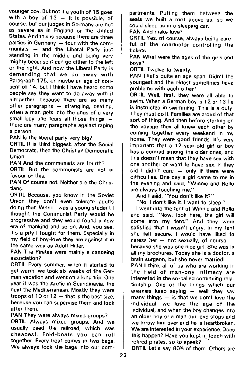 PAN - A Magazine About Boy-Love, Number 9, July 1981, page 23