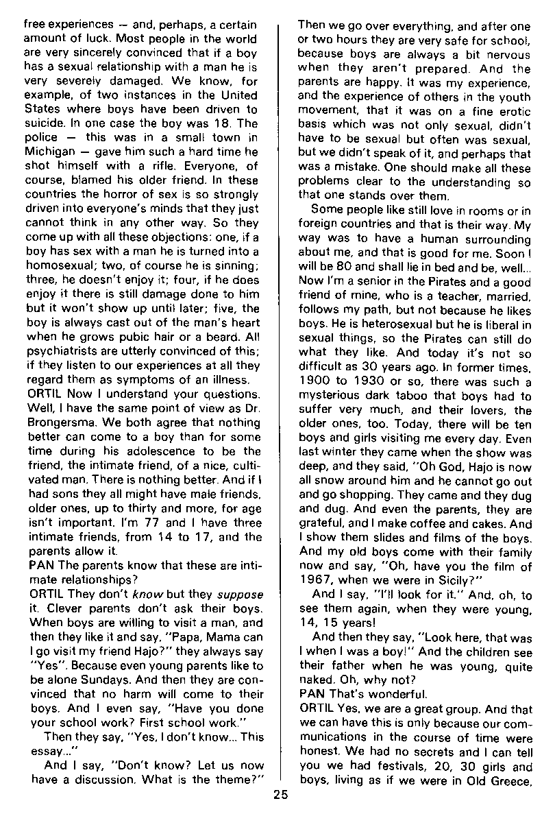 PAN - A Magazine About Boy-Love, Number 9, July 1981, page 25